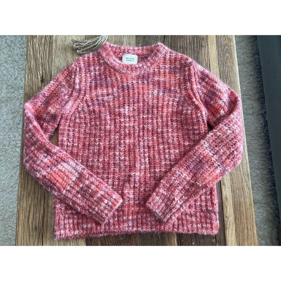 SECOND FEMALE Mohair Sweater Medium Chara Knit O Neck Pink Orange Chunky 52850 - Picture 1 of 6